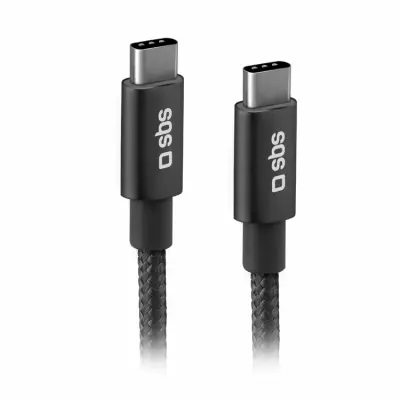 SBS USB-C - USB-C Kabel 1.5m 25W Power Delivery - Svart