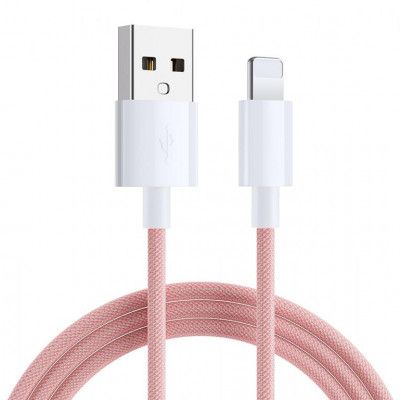 SiGN Boost USB-A till Lightning Kabel 2.4A 1m - Rosa