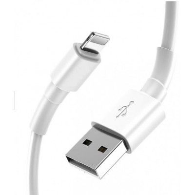 Lightning USB-A till Lightning kabel 5V 2.1A 1m - Vit