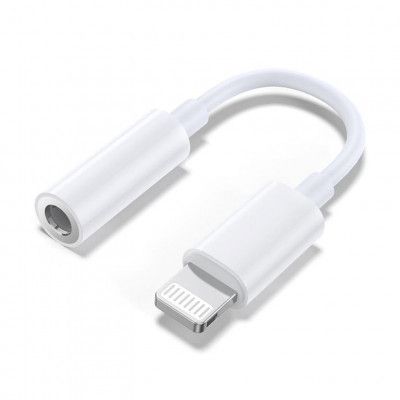 SiGN Lightning till 3.5mm AUX Adapter - Vit