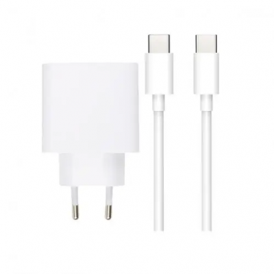 SiGN Snabbladdare med USB-C till USB-C Kabel 3A, 1m - Vit