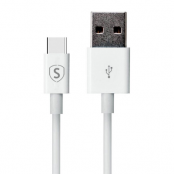 SiGN USB-C Kabel för Snabbladdning 5V, 3A, 0,25m - Vit