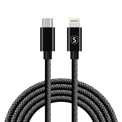SiGN USB-C till Lightning kabel 20W 2m - Svart