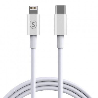 SiGN USB-C till Lightning Kabel 2.1A, 1m - Vit