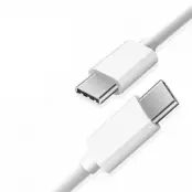 SiGN USB-C till USB-C Kabel 60W 0.25m - Vit