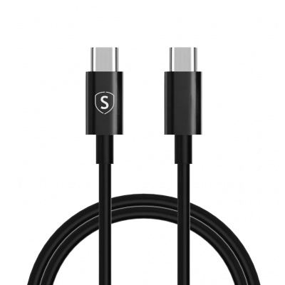 SiGN USB-C till USB-C Kablar 60W 1m - Svart