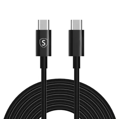 SiGN USB-C till USB-C Kabel 60W 3m - Svart
