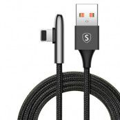 SiGN USB till Lightning Gaming Kabel, 2m, 2.4A - Svart