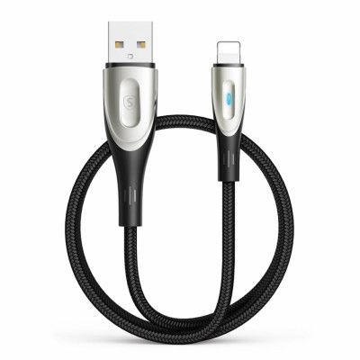 SiGN USB till Lightning Kabel, 2m, 3A - Svart