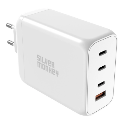Silver Monkey SMA153 200W GaN-laddare 3xUSB-C PD USB-A QC 3.0