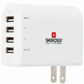 SKROSS - 4-Port USB-laddare 3,4A US/JP