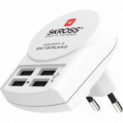SKROSS - 4-Port USB-laddare EU