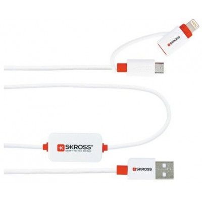 Skross Buzz 2in1 MicroUSB- & Lightning-kabel