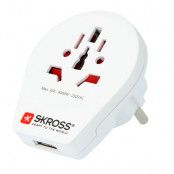 SKROSS El-Adapter Europa med USB