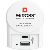 SKross Euro USB - 1xUSB Type C/1xUSB Type A Laddare