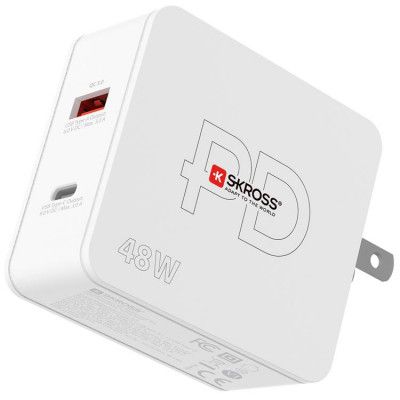 SKROSS Multipower 2 Pro Plus Laddare US 1xUSB-C PD 1xUSB-A 48W