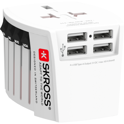 SKross MUV World Travel Laddare USB 4xA