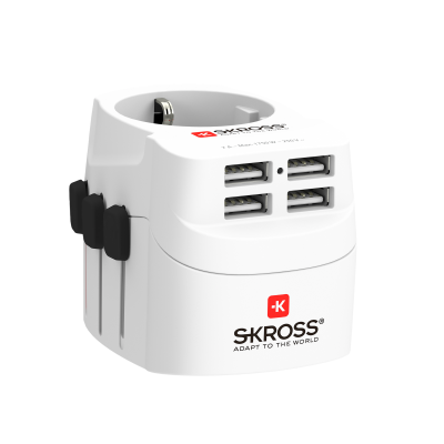 SKross PRO Light MUV World Travel Laddare USB 4xA