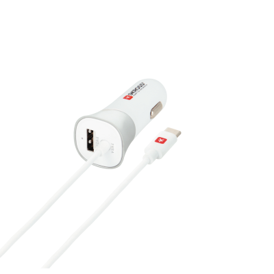 SKross USB-Billaddare med Typ-C-Kabel 2.0