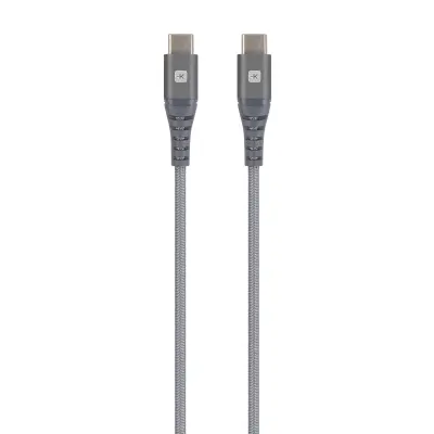 SKross USB-C till USB-C Kabel - 1.2 cm - Grå