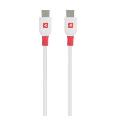 SKross USB-C till USB-C Kabel - 15cm - Vit