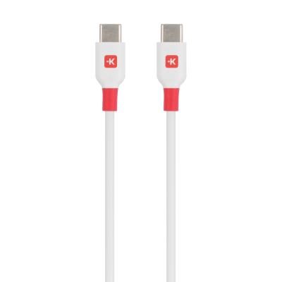 SKross USB-C till USB-C Kabel - 2m - Vit