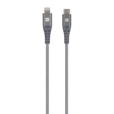 SKross USB-C to Lightning Kabel - 200 cm - Grå