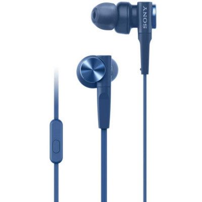 SONY Hörlurar MDR-XB55AP Sladd In-Ear Mic - Blå