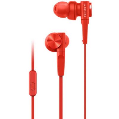 SONY Hörlurar MDR-XB55AP Sladd In-Ear Mic - Röd