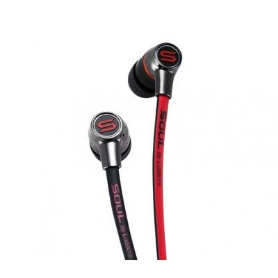 SOUL By Ludacris SL49 Röd platt kabel med MIC3 inear