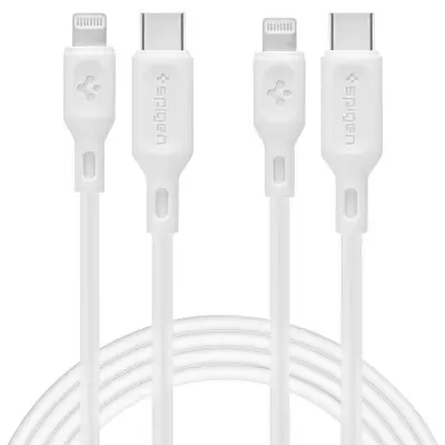 Spigen 2-Pack Lightning Kabel Durasync Mfi 100cm - Vit