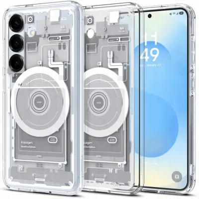 Spigen Galaxy S25 Mobilskal Magsafe Ultra Hybrid - Zero One Vit