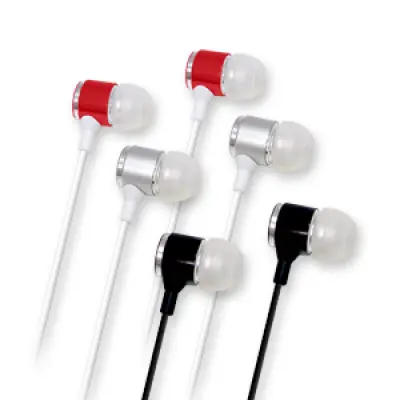 STK inear Hörlurar - 3 i 1 pack (Silver/Svart/Röd)