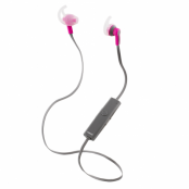 STREETZ Bluetooth-sporthörlurar, mikrofon, Bluetooth 4.1, grå/rosa