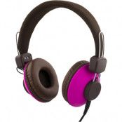 STREETZ hörlurar med mikrofon, svarsknapp, trasselfri, 1,5m kabel, brun/rosa