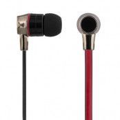 STREETZ in-ear hörlurar med mikrofon, svarsknapp, trasselfri, svart/röd