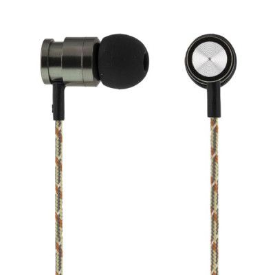 STREETZ in-ear hörlurar med tygklädd kabel, grå
