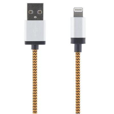 STREETZ USB-synk-/laddarkabel, MFi, Lightning, 1m, orange