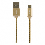 STREETZ USB Typ A hane - Micro B hane, 1m, guld