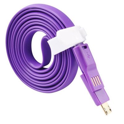 TakeFans trasselfri microUSB laddningskabel (Lila)