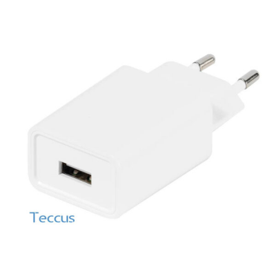 Teccus 1xUSB-A Hem-/reseladdare 2.1A Vit