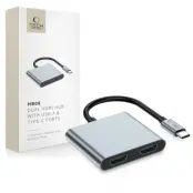 Tech-Protect HB08 Hub Adapter 4in1 - Grå