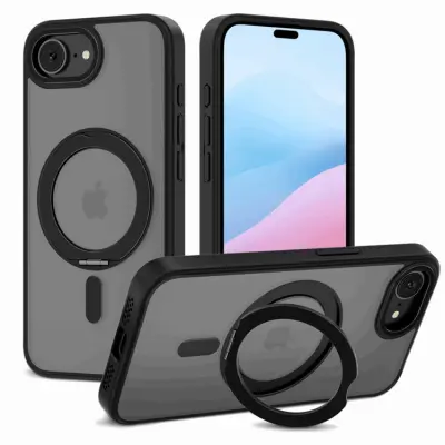 Tech-Protect iPhone 16e Mobilskal Magsafe Magring - Svart