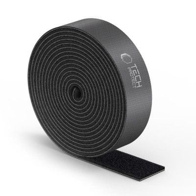 Tech-Protect Kabel Organisatör Velcro 300cm - Svart