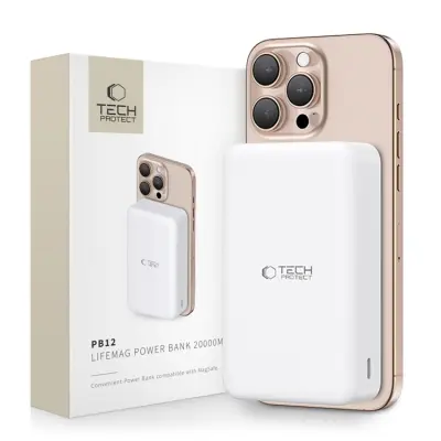 Tech-Protect Lifemag Magsafe Powerbank 20000 mAh - Vit