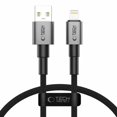 Tech-Protect Lightning Kabel Ultraboost DNA 12W/2.4A 25cm - Grå