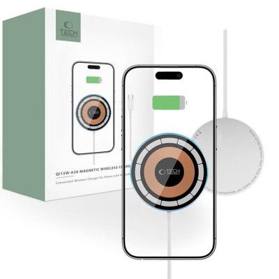 Tech-Protect Trådlös Laddare Magsafe Magnetic - Silver