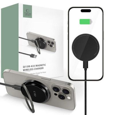 Tech-Protect Trådlös Laddare Magsafe QI15W-A33 - Svart