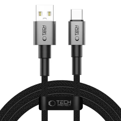 Tech-Protect USB-A Till USB-C kabel Ultraboost 200CM 15W - Grå