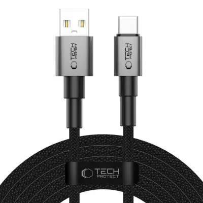 Tech-Protect USB-A Till USB-C kabel Ultraboost 300CM 15W - Grå